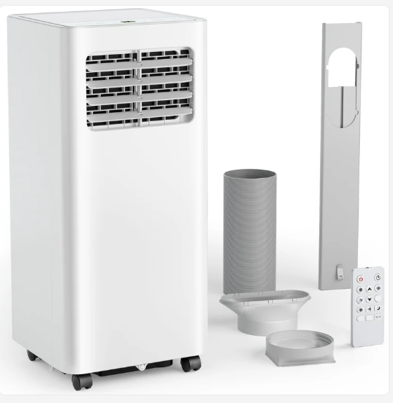 Air Conditioning Unit - Portable Air Conditioner 7000 BTU with Remote Control, 4-in-1-Cooling, 24H Timer, Dehumidifier & Sleep Mode AC