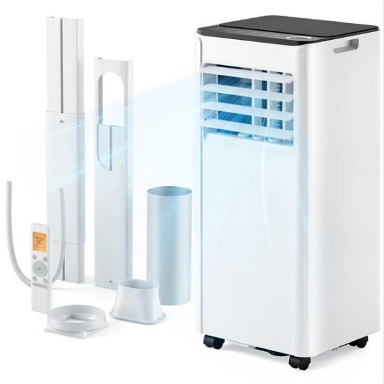 Air Conditioning Unit - Portable Air Conditioner 9000 BTU, 4-in-1 Energy Efficient Cooling & Dehumidifier, Quiet Operation, Digital Display