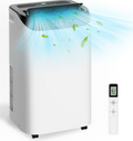 DOMANKI 14000 BTU portable air conditioner with remote control, digital display, 700 square feet range, white