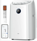 DREO 12000 BTU Portable Air Conditioner, 3-in-1 Cool/Fan/Dry Quiet AC Unit for Bedroom/Office, Smart App/Voice/Remote Control